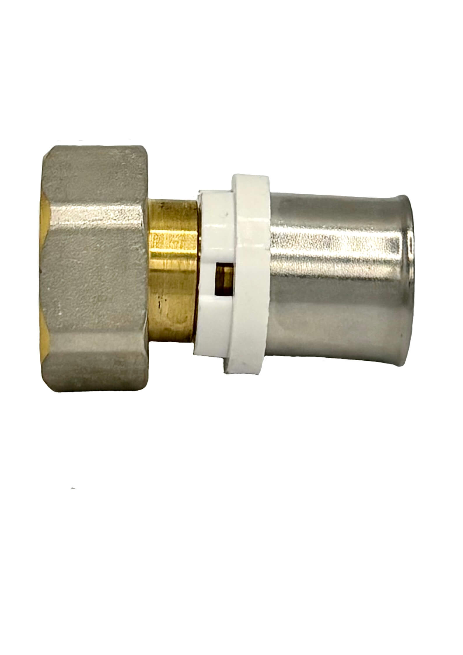 Raccord droit à sertir écrou tournant femelle